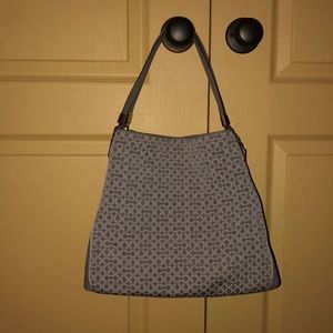 Grey coach shoulder bag